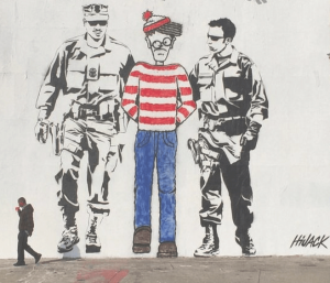 Arrest graffiti art - Hijack
